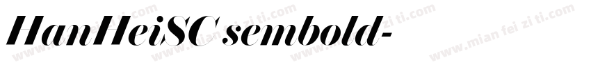 HanHeiSC sembold字体转换